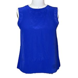 Winterport Vintage Silk Blouse Top Blue M